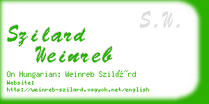 szilard weinreb business card